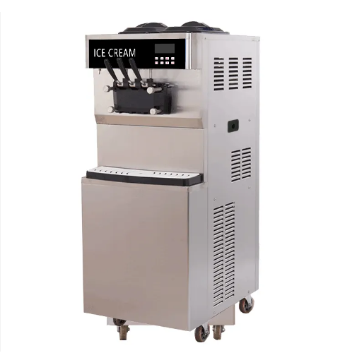 Full standing ice cream machine Stainless steel, with air pump ,Capacity 36-38L/H - Power 220V/50Hz - COOLBABY