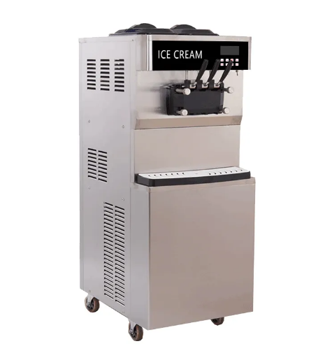 Full standing ice cream machine Stainless steel, with air pump ,Capacity 36-38L/H - Power 220V/50Hz - COOLBABY