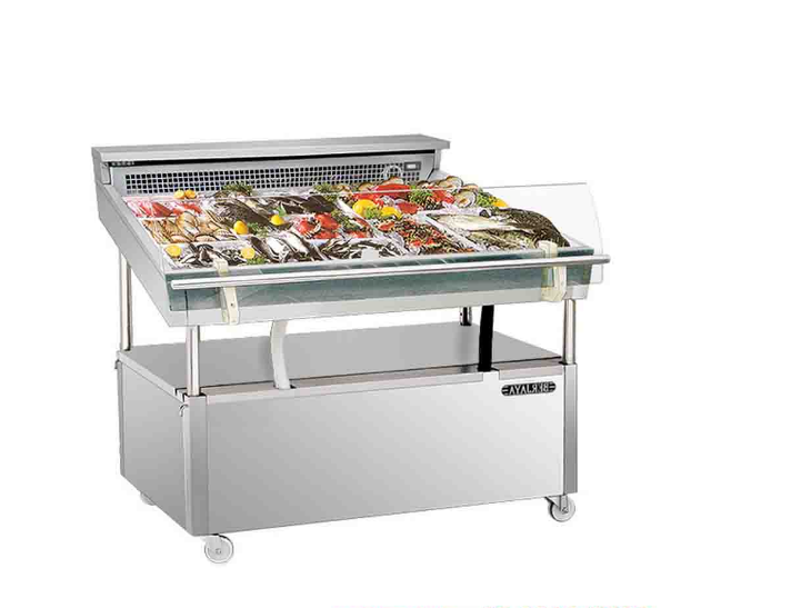 Fish Display Chiller, Stainless Steel Sea Food Display - COOLBABY