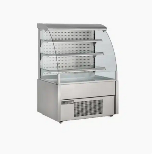 Display Open Cooler/Chiller, Open Front, 3 Nos Glass Shelves, Bright LED Lighting