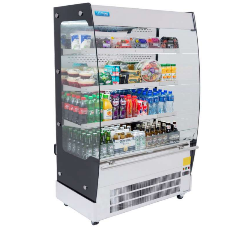 Open Chiller Display, Glass Door Display Freezer for Frozen Foods - COOLBABY