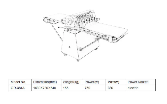 Tabletop Electric Commercial Good Price Bakery Pizza Pastry Dough Sheeter - COOLBABY