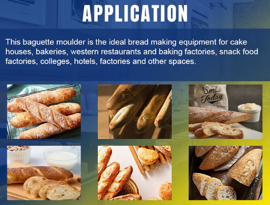 Commercial Bakery Equipment Loaf Toaster Baguette Moulder, Bread Moulder Machine Dough Moulder - Capacity 100kg/h - COOLBABY