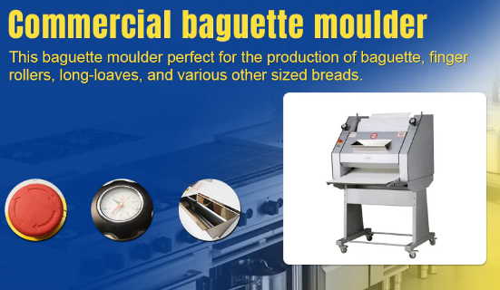 Commercial Bakery Equipment Loaf Toaster Baguette Moulder, Bread Moulder Machine Dough Moulder - Capacity 100kg/h - COOLBABY