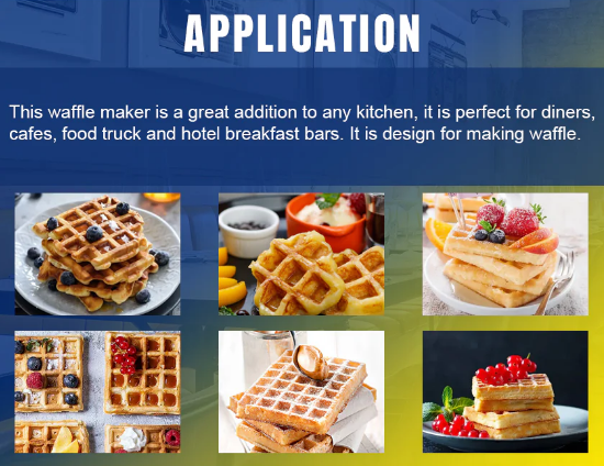 Commercial Waffle Maker with Interchangeable Plates Non-Stick Waffle Making Machine - COOLBABY