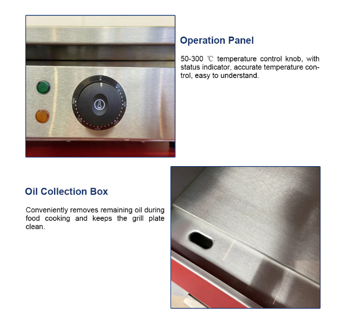 Commercial Electric Tabletop Flat Griddle Machine - COOLBABY