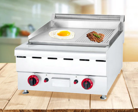 Electric Tabletop Stainless Steel Kitchen Equipment Burger Griddle - COOLBABY