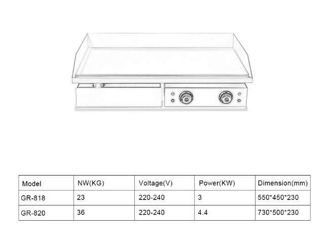 Electric Flat Griddle Machine For Restaurant - COOLBABY