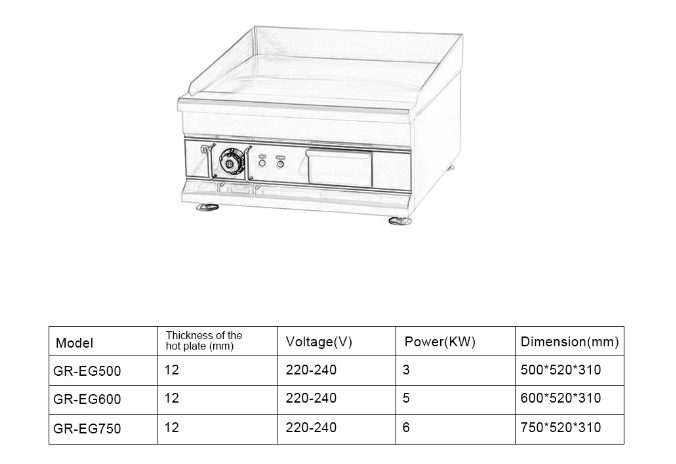 Commercial Electric Flat Griddle Equipment Steak Machine Electric Grill - COOLBABY