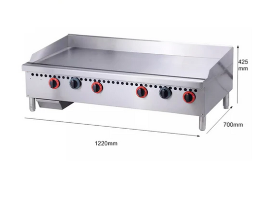 Restaurant Kitchen Equipment Steak Gas Grill With 2 Burners - COOLBABY