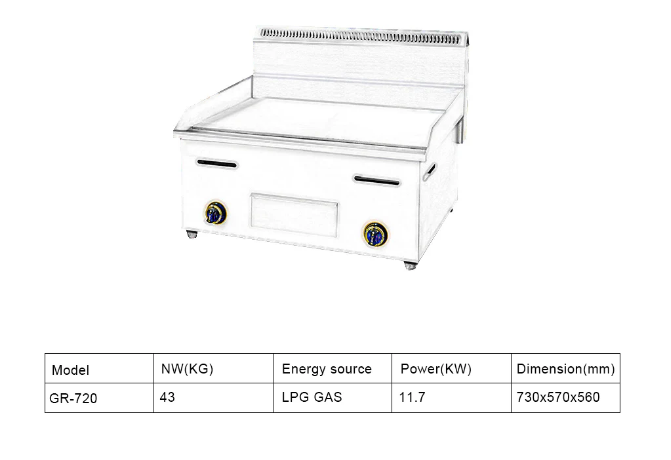 Flat Top Gas Grill for Restaurant - COOLBABY