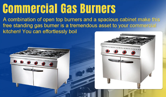 Grace Commercial Gas Stove with 4 Burners - COOLBABY