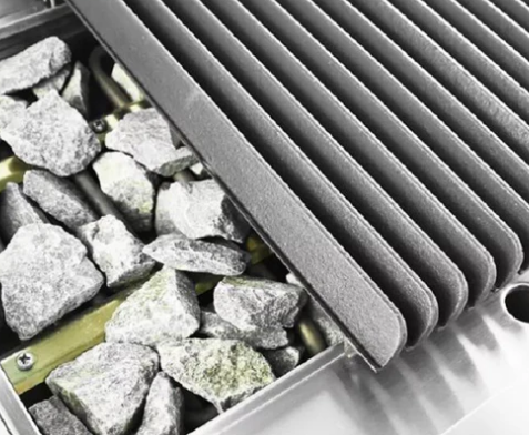 Counter Top Stainless Steel Gas Lava Rock Grill - COOLBABY