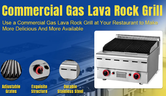 Commercial Gas Lava Rock Grill Hotel Kitchen Equipment - COOLBABY