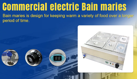 Commercial Countertop Stainless Steel Electric Buffet Soup/ Food Warmer Bain Marie - COOLBABY