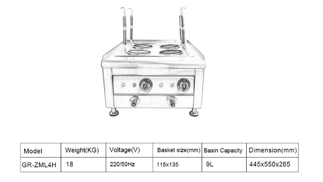 Fast Heating Tabletop Noodle Cooking Warmer Gas Pasta Cooker - COOLBABY