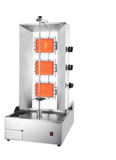 Electric Gas Shawarma Doner Machine with 3 Burners - COOLBABY