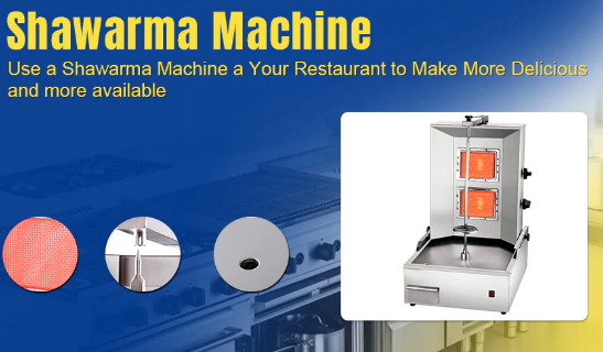 Stainless Steel Doner Kebab Grill Shawarma Machine with 2 Burners - COOLBABY