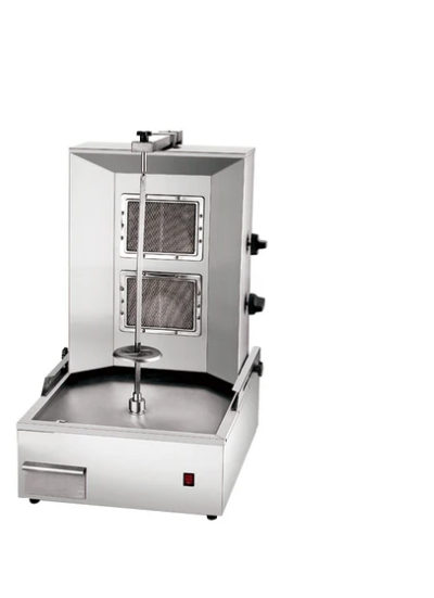 Stainless Steel Doner Kebab Grill Shawarma Machine with 2 Burners - COOLBABY