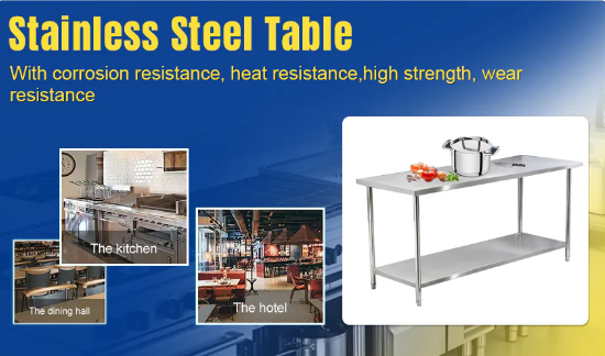 Stainless Steel Working Table Commercial Kitchen Equipment - COOLBABY