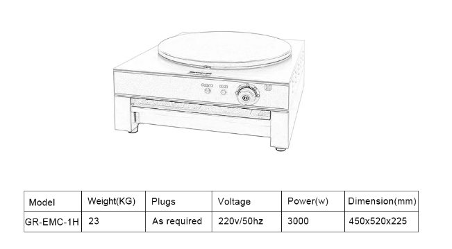 Commercial Street Snack Efficient Stainless Steel Non-stick Electric Crepe Maker - COOLBABY