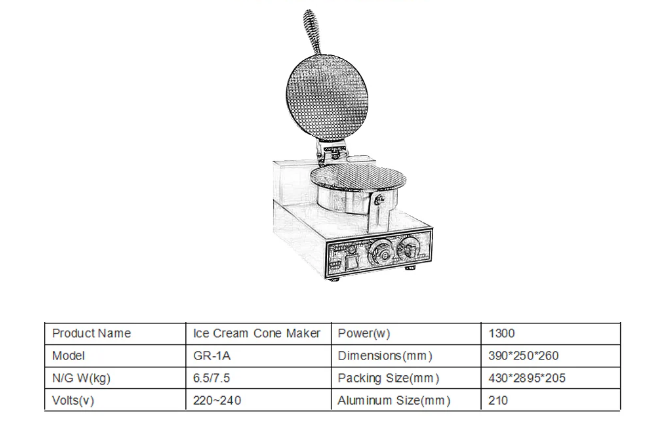 Commercial Snack Waffle Maker Egg Roll Machin - COOLBABY