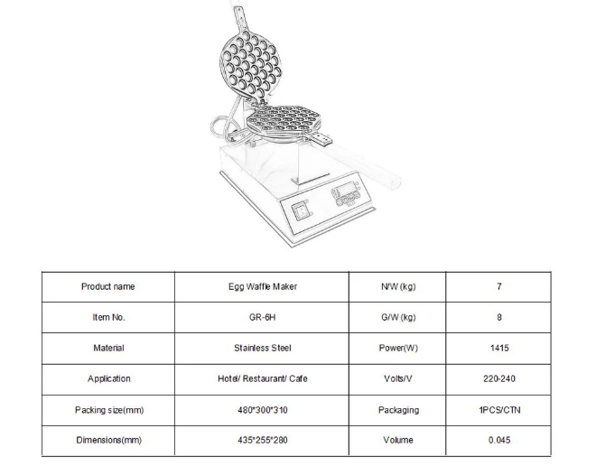 Industrial Crepe Maker Egg Waffle Making Machine Maker Use Cone Making Machine - COOLBABY