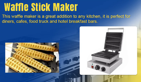 Commercial Electric Lolly Waffle Maker/ Waffle Stick Maker /Stick Waffle Maker Machine - COOLBABY