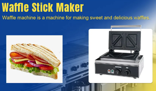 Electric Commercial Breakfast Sandwich Explosion Pulp Toast Non-Stick Sandwich Waffle Maker - COOLBABY