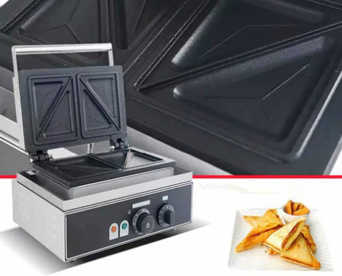 Electric Commercial Breakfast Sandwich Explosion Pulp Toast Non-Stick Sandwich Waffle Maker - COOLBABY