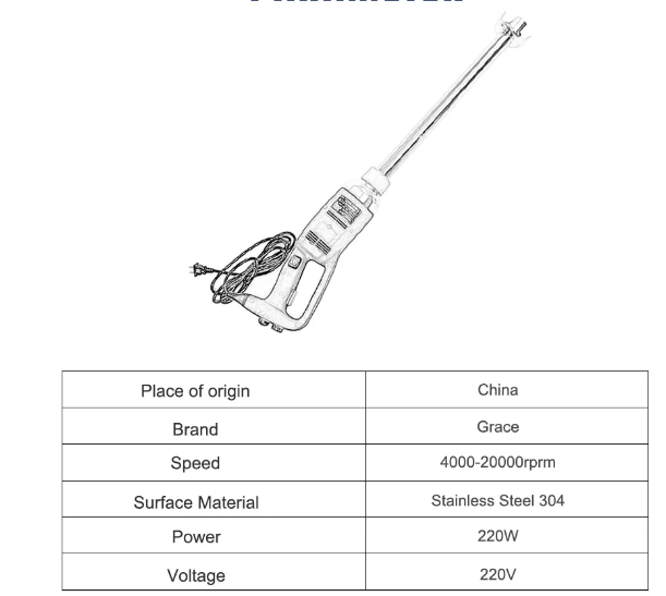 Commercial Heavy Duty Industrial Hand Held Blender Set Variable Speed Multi-function Immersion Electric Hand Blender - COOLBABY