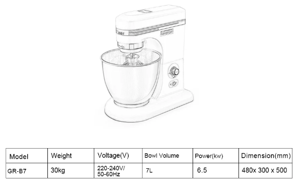 Flour Mixing Pizza Dough Industrial Bread Mixer - COOLBABY