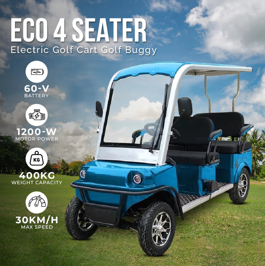 Wheels ECO 4 Seater Electric Golf Cart, Golf Buggy - COOLBABY