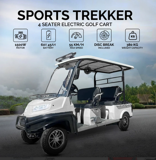 Wheels Sport Trekker Electric Golf Cart, Golf Buggy 4 Seater - COOLBABY