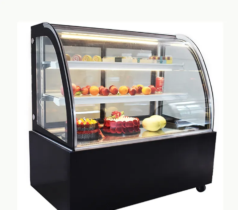 Commercial Display Refrigerator/Chiller, Food Showcase, Cooler With Curved Glass - 1.2 Meters - COOLBABY