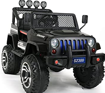 Kids Electric Ride On Wrangler Style Jeep 2 Seats - 12V - COOLBABY