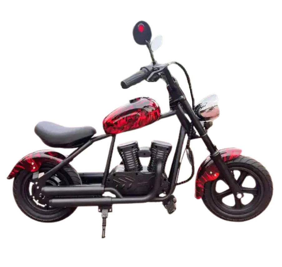 Kids Electric Bike Harley Chopper Cruiser 24V Electric Scooter Bike - COOLBABY