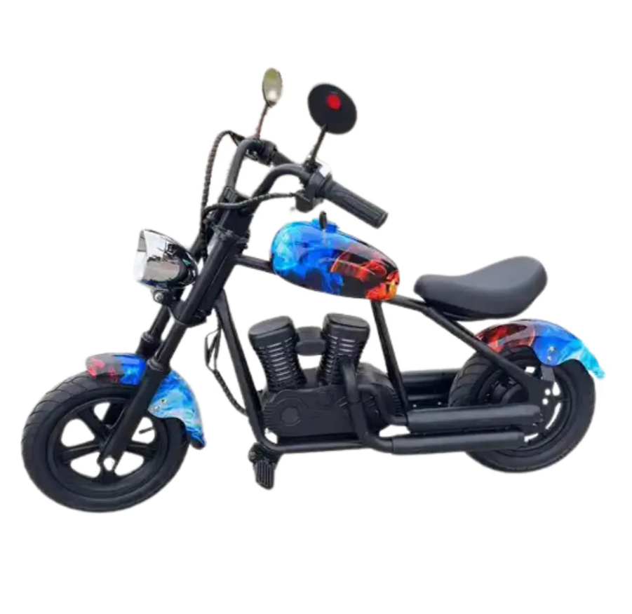 Kids Electric Bike Harley Chopper Cruiser 24V Electric Scooter Bike - COOLBABY