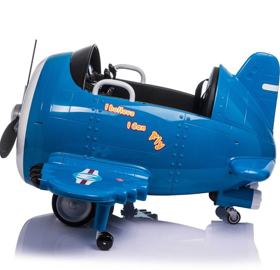 Kids Electric Ride On Warplane Helicopter Battery Powered 12V - COOLBABY