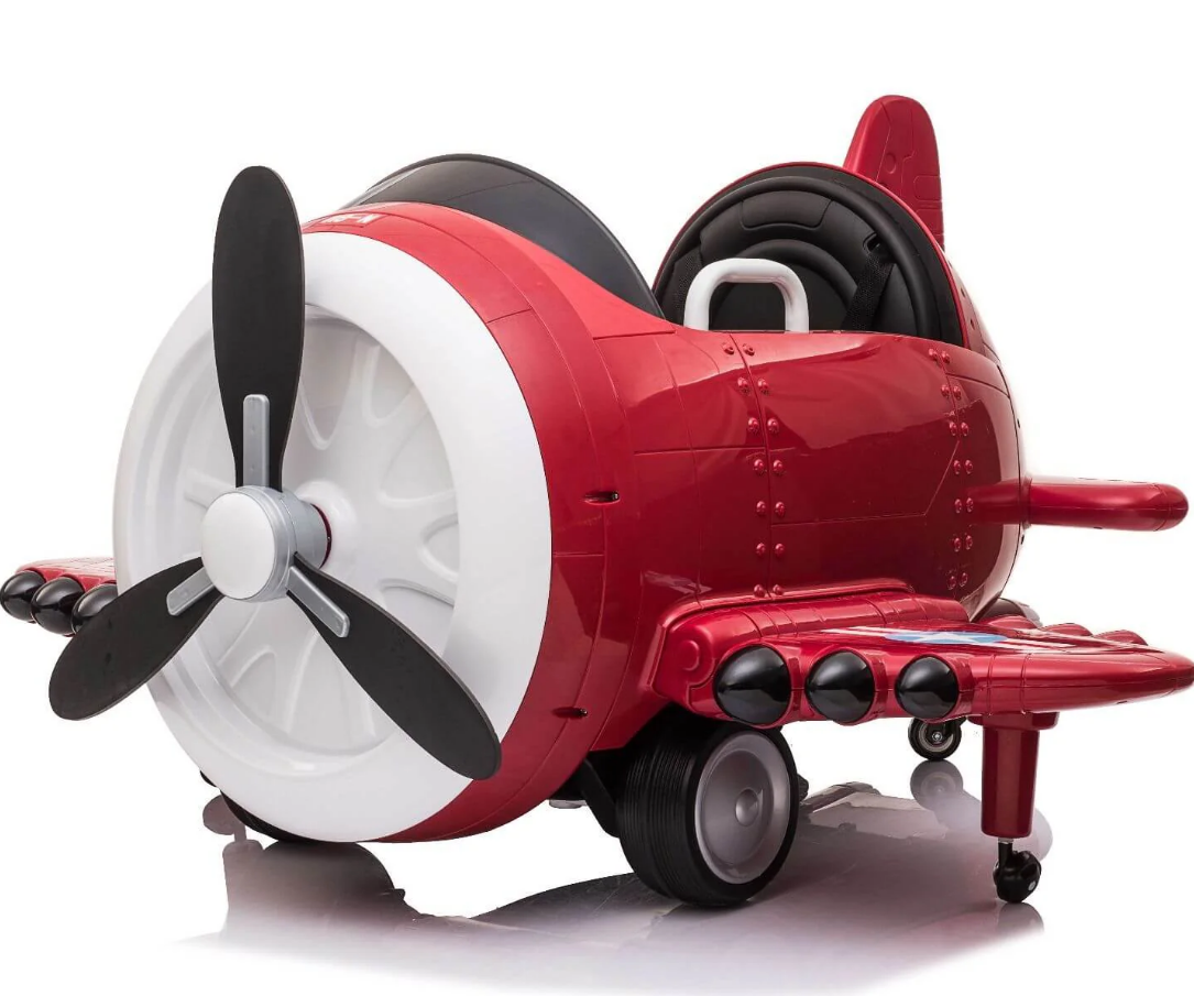 Kids Electric Ride On Warplane Helicopter Battery Powered 12V - COOLBABY