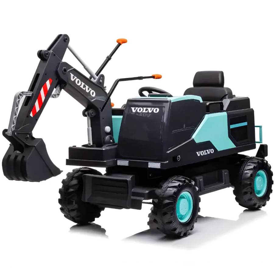 Kids Electric Ride On 12V Licensed Volvo Excavator Truck With RC - COOLBABY