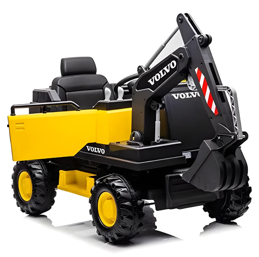 Kids Electric Ride On 12V Licensed Volvo Excavator Truck With RC - COOLBABY