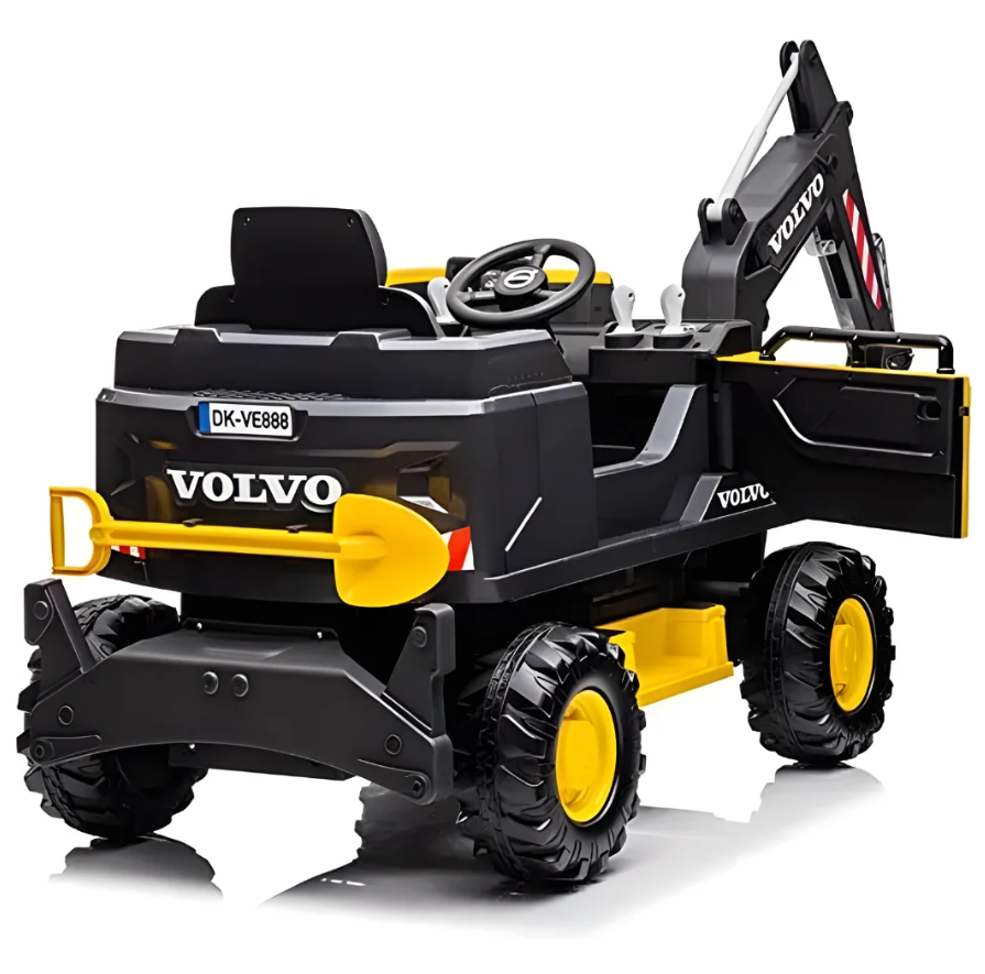 Kids Electric Ride On 12V Licensed Volvo Excavator Truck With RC - COOLBABY