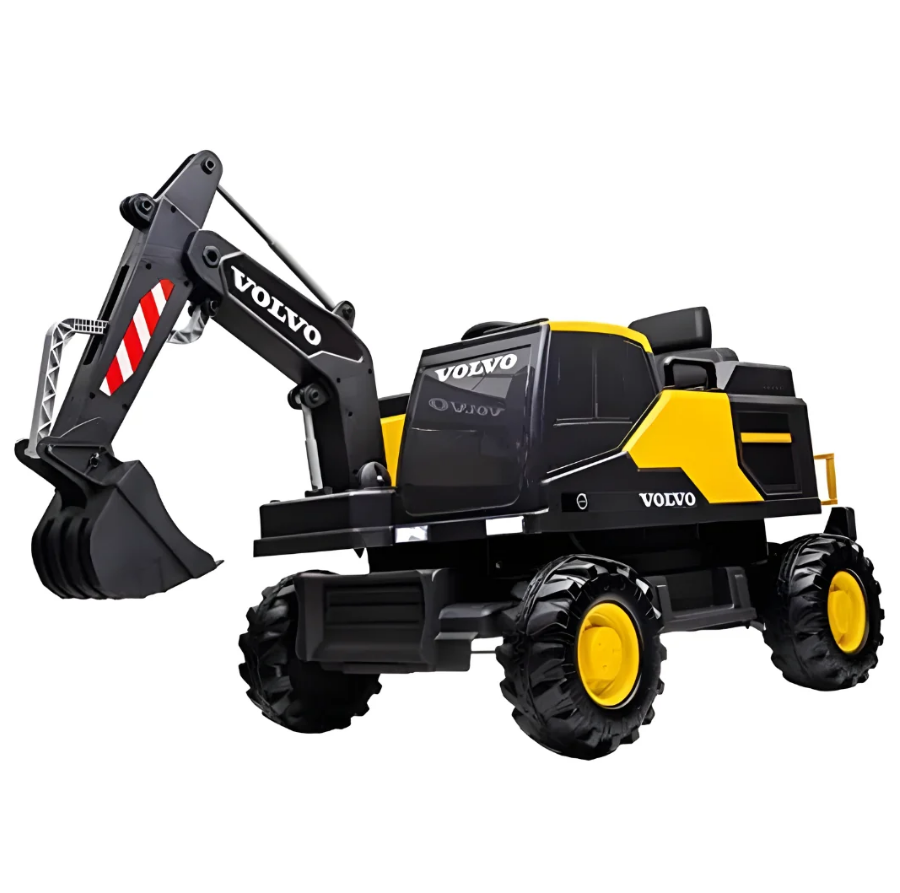 Kids Electric Ride On 12V Licensed Volvo Excavator Truck With RC - COOLBABY