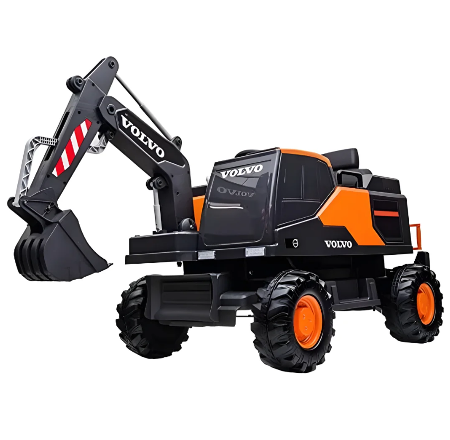 Kids Electric Ride On 12V Licensed Volvo Excavator Truck With RC - COOLBABY