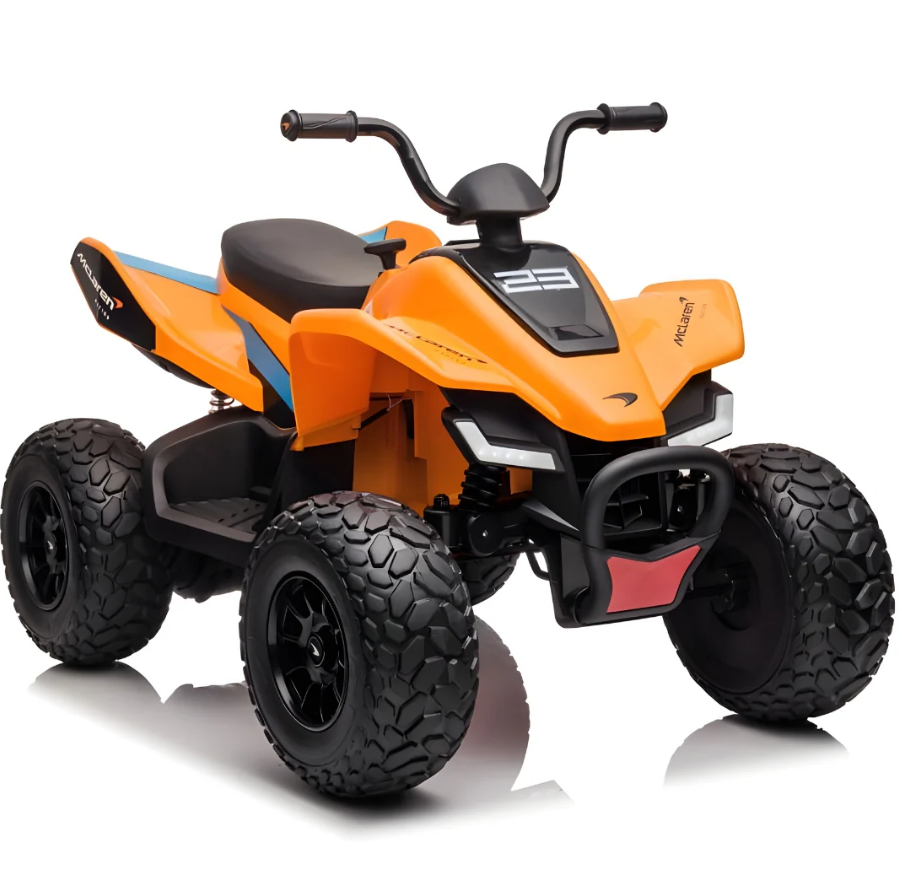 Kids Electric Ride On Licensed McLaren Racing 12V Quad Bike - COOLBABY