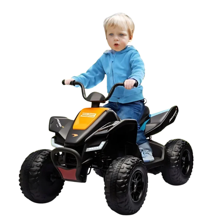 Kids Electric Ride On Licensed McLaren Racing 12V Quad Bike - COOLBABY