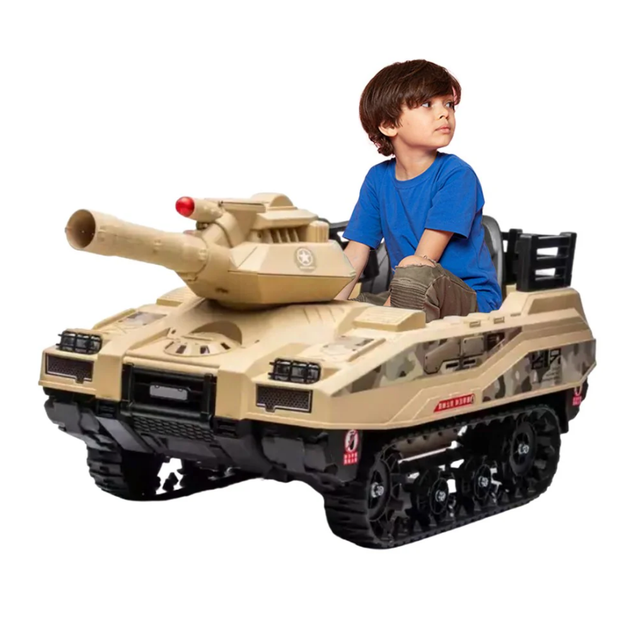 Kids Electric Ride On Ultimate Adventure Tank With LED - COOLBABY