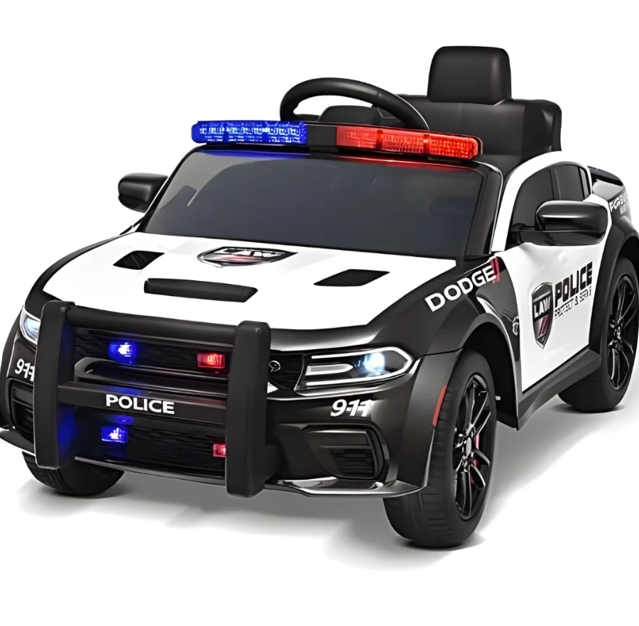 Kids Electric Ride On Police Licensed Dodge 12 V Car - COOLBABY