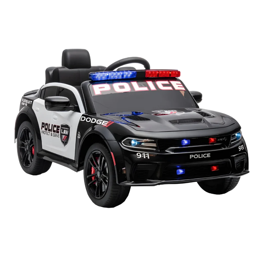 Kids Electric Ride On Police Licensed Dodge 12 V Car - COOLBABY